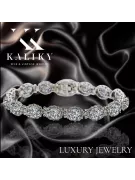 Pulsera de tenis con circonitas en oro blanco de 14k tbc001w