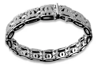 14k Yellow White Gold Bracelet with Cubic Zirconias cgcfb001yw