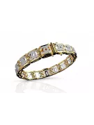 Armband aus 14 Karat Gelb-Weißgold mit Zirkonia cgcfb001yw