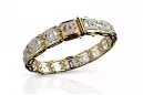 Armband aus 14 Karat Gelb-Weißgold mit Zirkonia cgcfb001yw