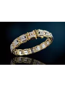 Armband aus 14 Karat Gelb-Weißgold mit Zirkonia cgcfb001yw