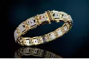 Armband aus 14 Karat Gelb-Weißgold mit Zirkonia cgcfb001yw