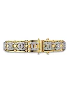 Armband aus 14 Karat Gelb-Weißgold mit Zirkonia cgcfb001yw