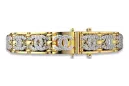 Armband aus 14 Karat Gelb-Weißgold mit Zirkonia cgcfb001yw