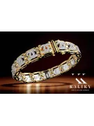 Armband aus 14 Karat Gelb-Weißgold mit Zirkonia cgcfb001yw