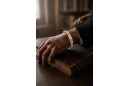 Armband aus 14 Karat Gelb-Weißgold mit Zirkonia cgcfb001yw