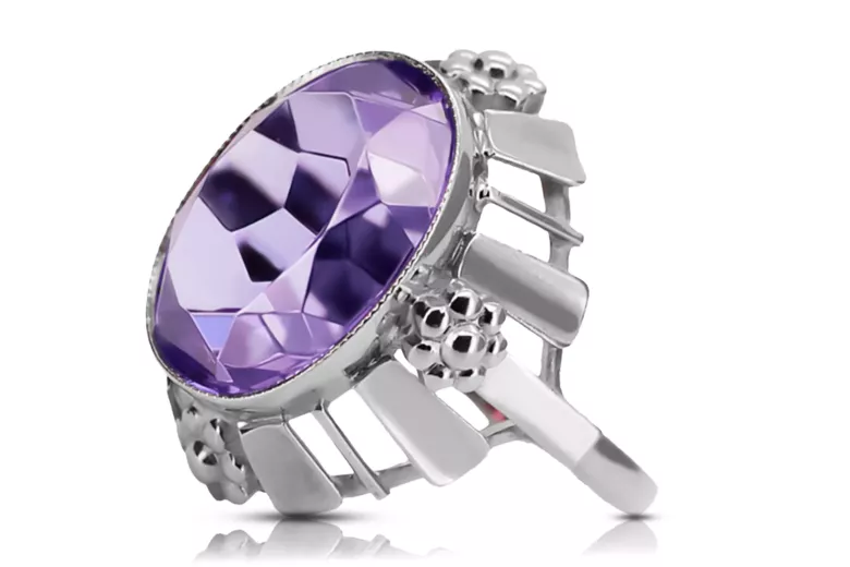 Bague russe soviétique rose 14k 585 or Alexandrite Rubis Emeraude Saphir Zircon vrc014
