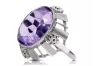 Silber 925 Alexandrit Ring vrc043s Russisch Sowjetisch Vintage Stil