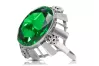 Smaragd Sterling Silber 925 Ring Vintage Stil vrc043s