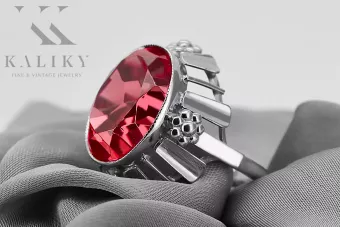 Ring Vintage Ruby Sterling silver 925 vrc043s