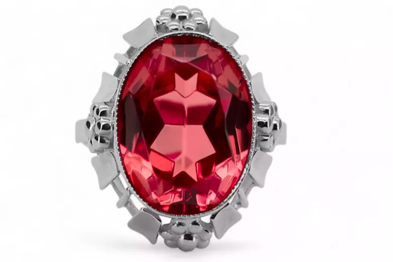 Ring Vintage Ruby Sterling silver 925 vrc043s