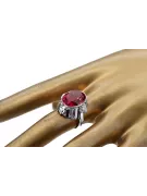 Ring Vintage Ruby Sterling silver 925 vrc043s