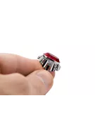 Ring Vintage Ruby Sterling silver 925 vrc043s