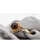 Rose russe rose soviétique rouge URSS 585 583 bague ambre or vrab044