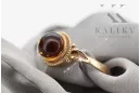 Rose russe rose soviétique rouge URSS 585 583 bague ambre or vrab044