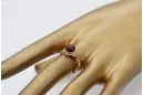 Rose russe rose soviétique rouge URSS 585 583 bague ambre or vrab044