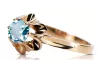 Vintage Ring Aquamarine Original Jahrgang 14K Rose Gold vrc004r