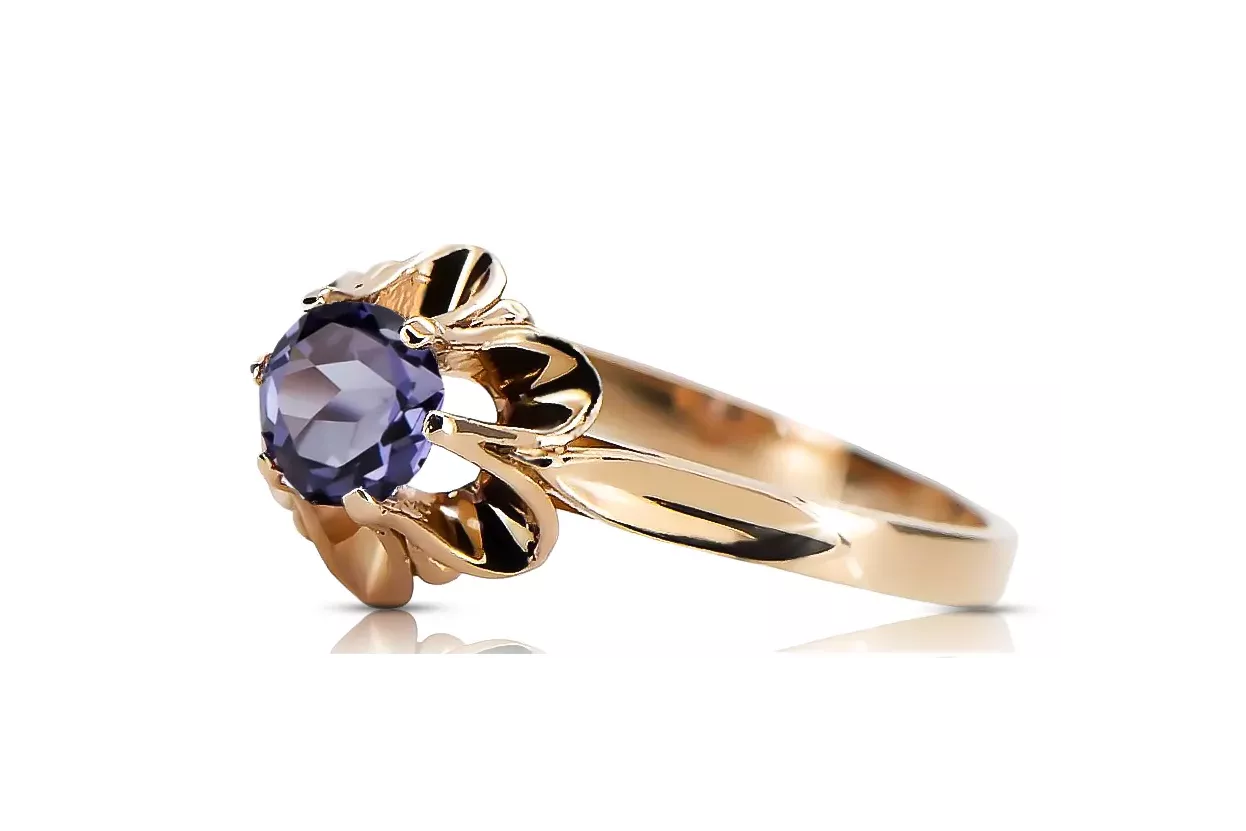 Jewlery Ring Alexandrite Original Vintage 14K Rose Gold vrc004r Jewlery Ring Alexandrite Original Vintage 14K Rose Gold vrc004r