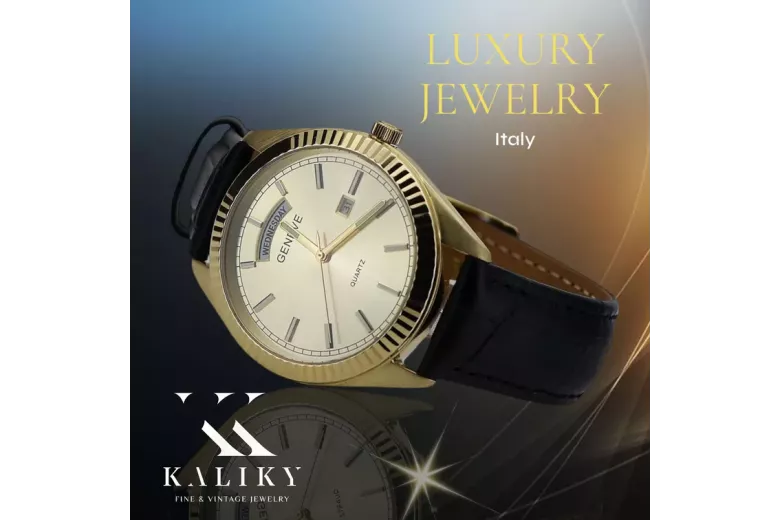 Montre homme en or Geneve ★ https://zlotychlopak.pl/fr/ ★ Pureté de l'or 585 333 Prix bas !