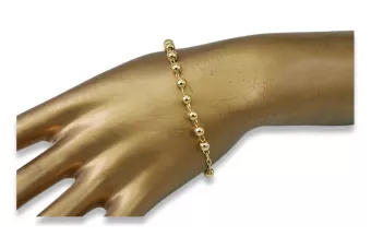 Italienischer 14k Goldrosenkranz "Dolce Gab" Armband rbc004y