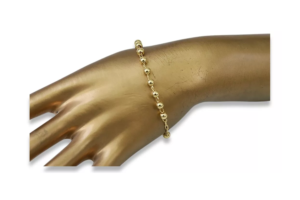 Gelb Roségold Rosenkranz Armband★ russiangold.com ★ Gold 585 333 Niedriger Preis