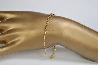 Brățară★ rozariu din aur roz galben russiangold.com ★ Gold 585 333 Preț scăzut