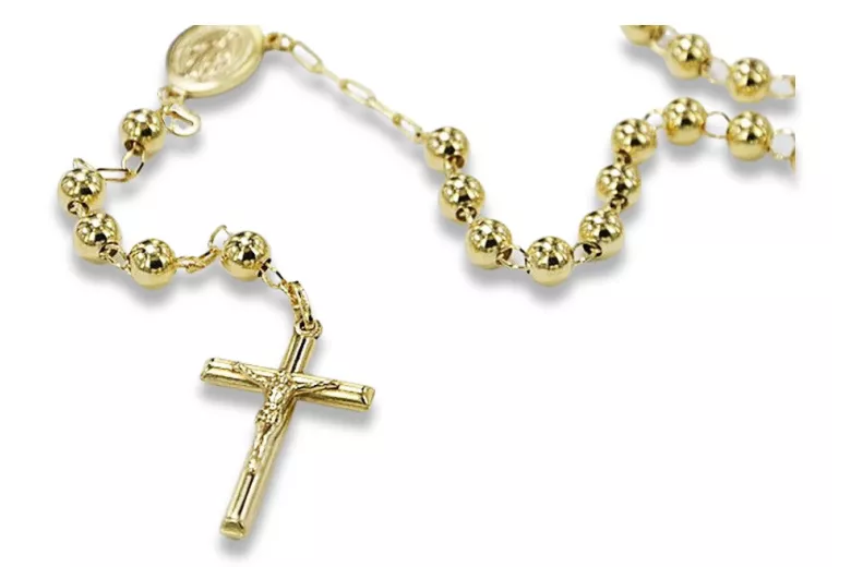 Італійська жовта 14k gold 585 rosary мережа rcc009y
