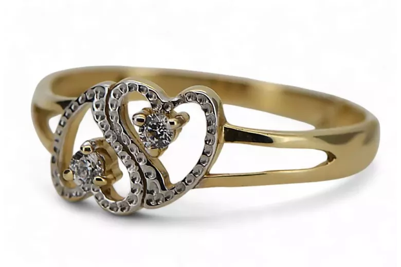 Российская советская роза розовый 14k 585 золотая старинное кольцо VRN001