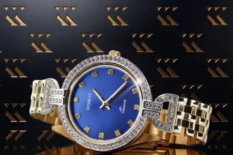 Reloj de señora amarilla Geneve Lady Gift Geneve lw005ydbl