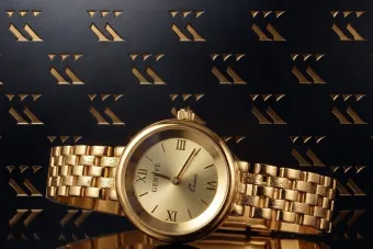 14 Karat Gelbgold Damen Armbanduhr Geneve lw007y