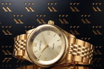 14K Жовте золото Леді Геневські годинник lw009y