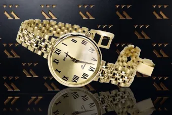 14K жълто злато, Злато Генева Лейди Подарък lw011ydg