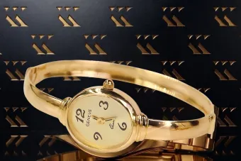 Ceas de damă din aur galben 14k Geneve Lady Gift lw015y