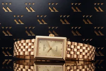 14k Czerwone Złoto Vintage Rose Gold Lady Watch Geneve Lady Gift lw018r