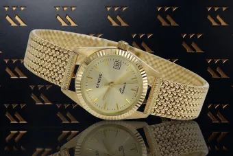 Жълто 14k 585 златен дамски кварцов часовник Генева lw020ydy&lbw003y