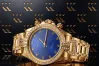 Yellow 14k gold lady Geneve watch Lady Gift blue dial lw004ydbl