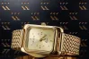 Gelbe Damenarmbanduhr Geneve aus 14-karätigem 585er Gold lw003ydg&lbw003y