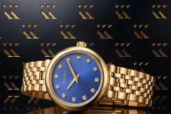 14K жълто злато, Си? Дамски часовник Генева подарък lw011ydb