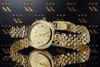 Montre Dame en Or Jaune 14 carats Gèneve Cadeau Dame lw011ydy