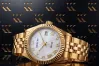 Goldene 14k 585 Damenuhr mit Perlzifferblatt - Genfer Uhr lw020ydpr&lbw004y
