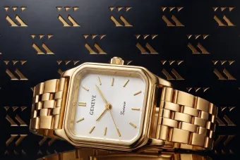 Наручний годинник Lady Geneve з жовтого золота 585 проби lw023y&lbw008y