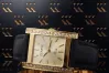 Yellow 14k gold leather Lady watch Geneve lw035ydg