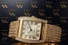 14K Gold Women's Watch, Rectangular, Italian, Cyrkonia