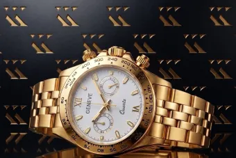 Montre Geneve femme en or jaune 14 carats 585 lw050y