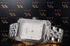 Blanco 14k oro 585 Lady Geneve reloj de muñeca rectangular lw054wdw