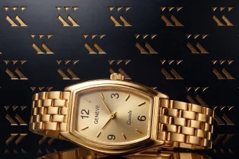 14K Жовте золото Леді Геневський годинник lw064y