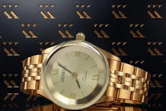 Ceas doamnă Geneve din aur galben 14K lw068y