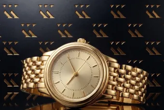 "14K Yellow Gold Italian Lady Geneve Watch" lw074y