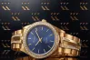 Жовтий 14k золото леді круглий синій dial Geneve дивитися lw075ydbl