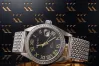 Weiße 14 Karat 585 Gold Damen Armbanduhr Geneve Uhr schwarzes Zifferblatt lw078wdbc&lbw003w